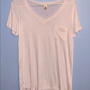 White pocket tee